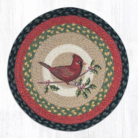 CAPITOL IMPORTING CO 15.5 x 15.5 in. Jute Round Cardinal Chair Pad 49-CH238C